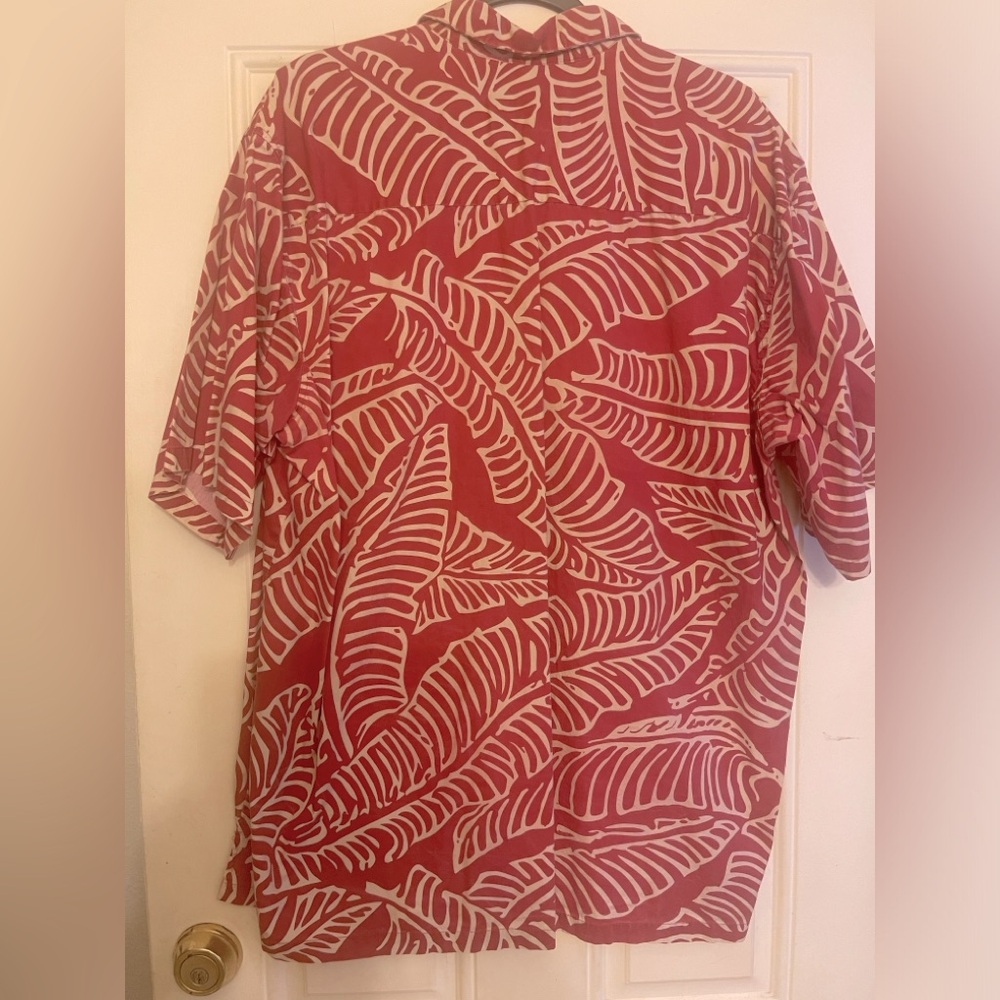 Rix XXL 100% Cotton Aloha Shirt with a tropical foliage motif
